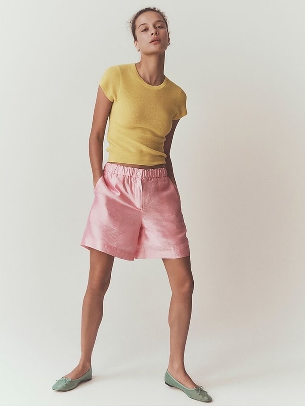 JCrew summer weight nylon shorts with removable lining